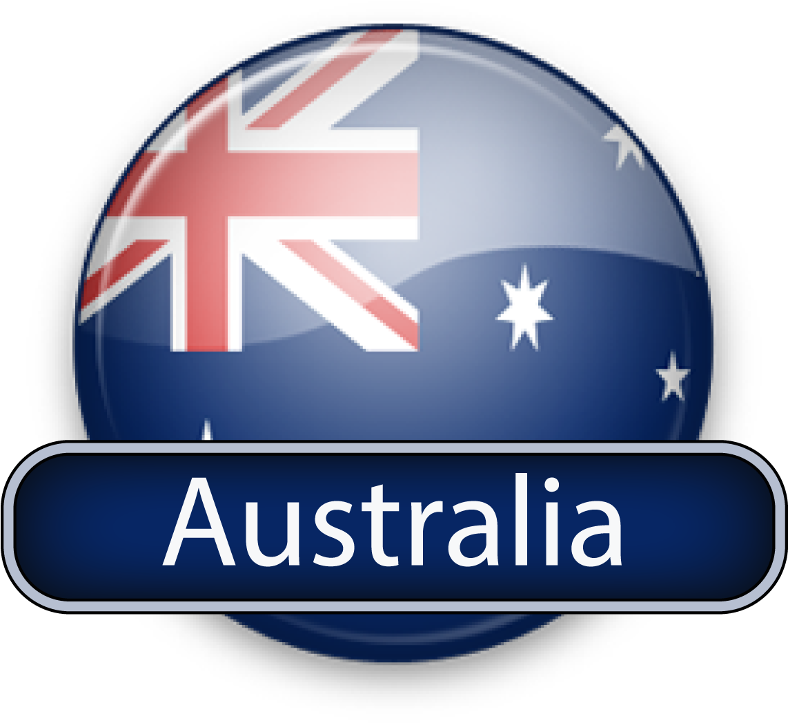 Australia Flag Button PNG