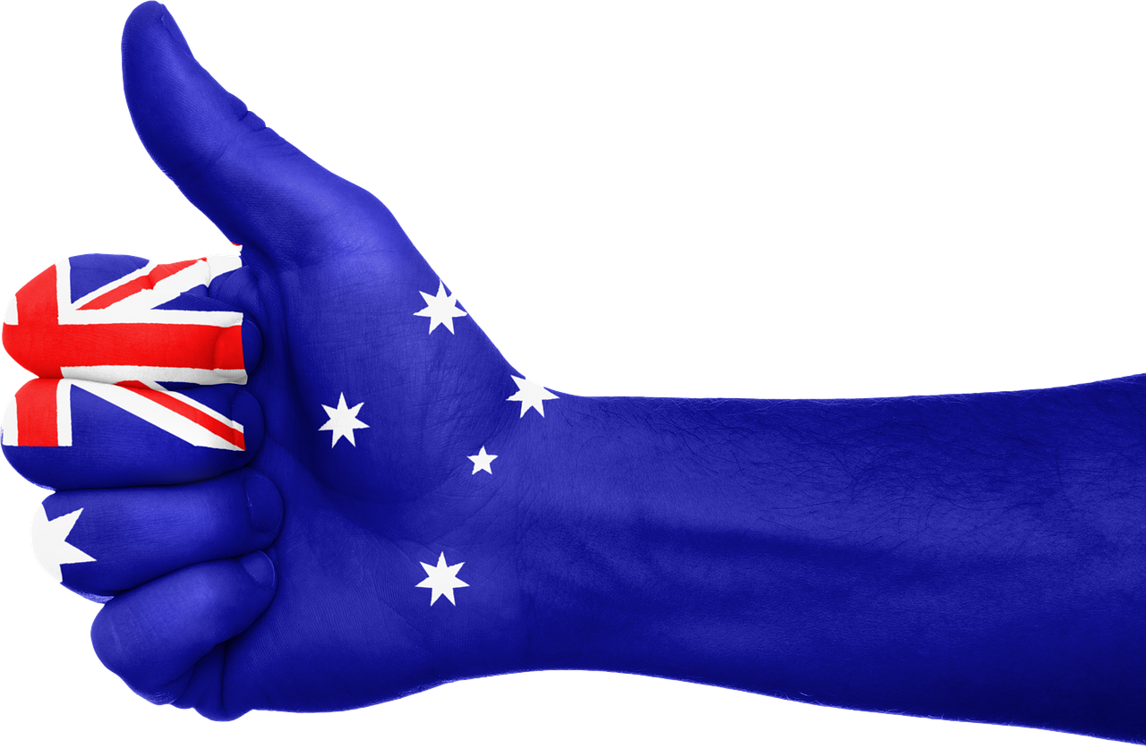 Australia Flag Thumbs Up PNG
