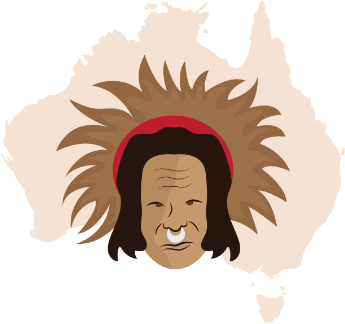 Australia Map Cartoon Face PNG