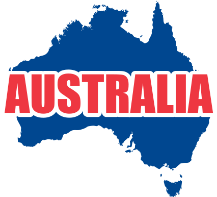 Australia Map Text Overlay PNG