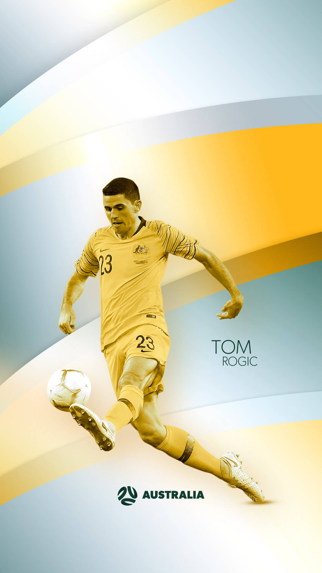 Australia National Football Team Tom Rogic Vector Art Wallpaper