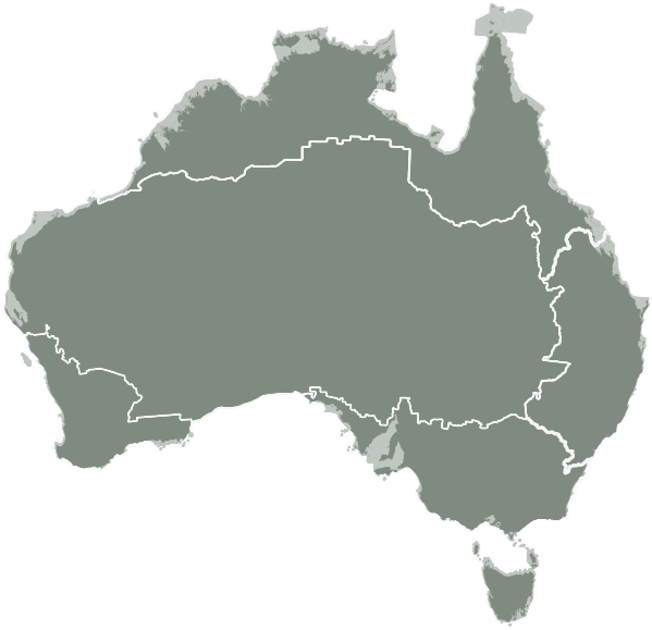 Australia Outline Map PNG