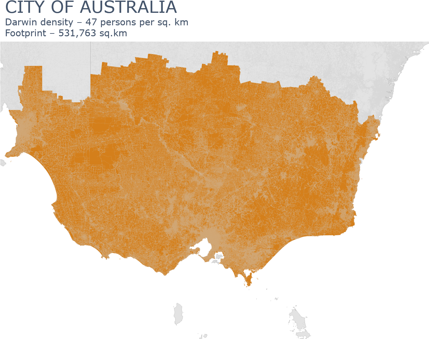 Australia Population Density Map PNG