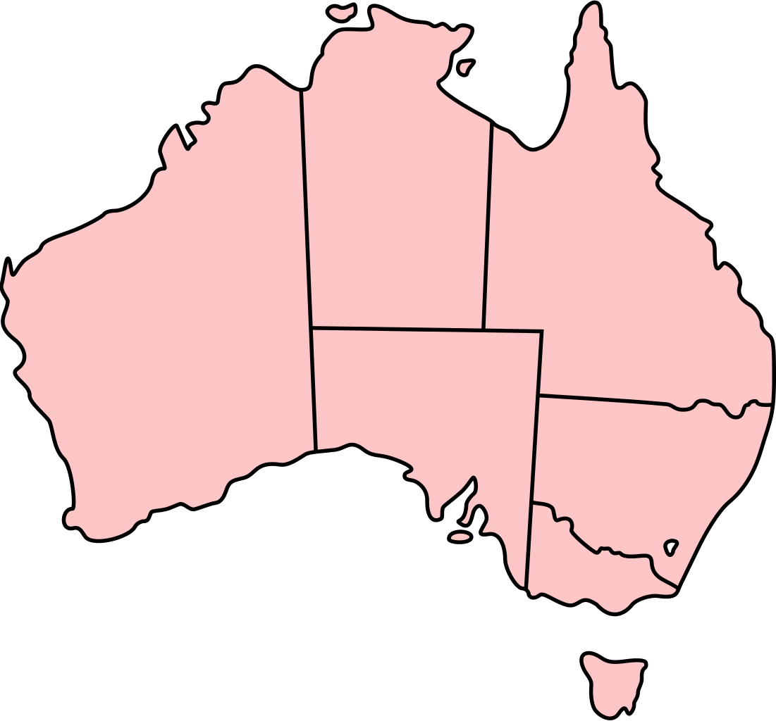 Australia Simplified Map Outline PNG