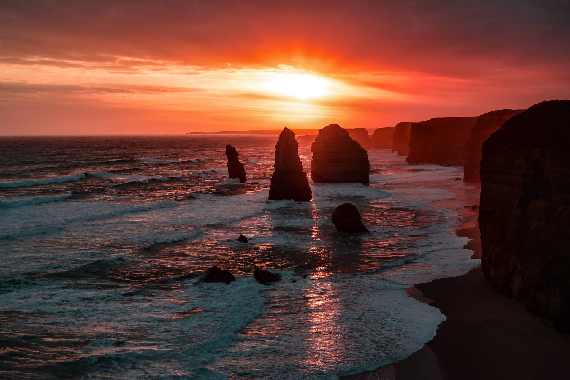 Australia Twelve Apostles At Sunset