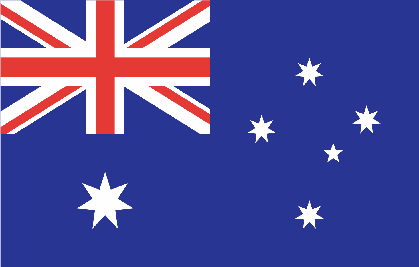 Australian Flag Blue Red White PNG
