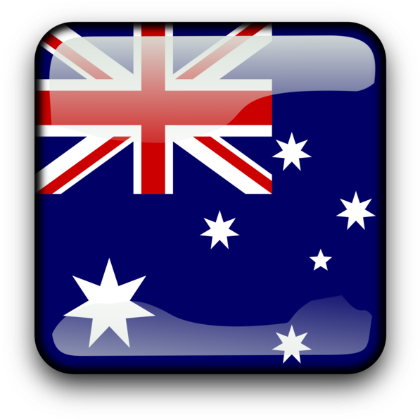 Australian Flag Button Icon PNG