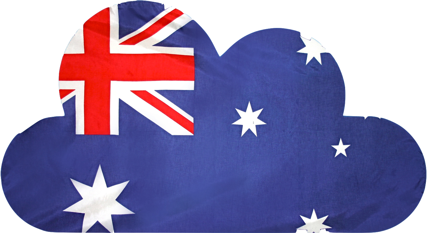 Australian Flag Cloud Shape PNG