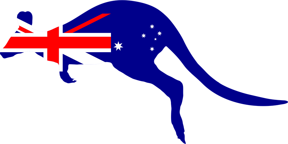Australian Flag Kangaroo Silhouette PNG