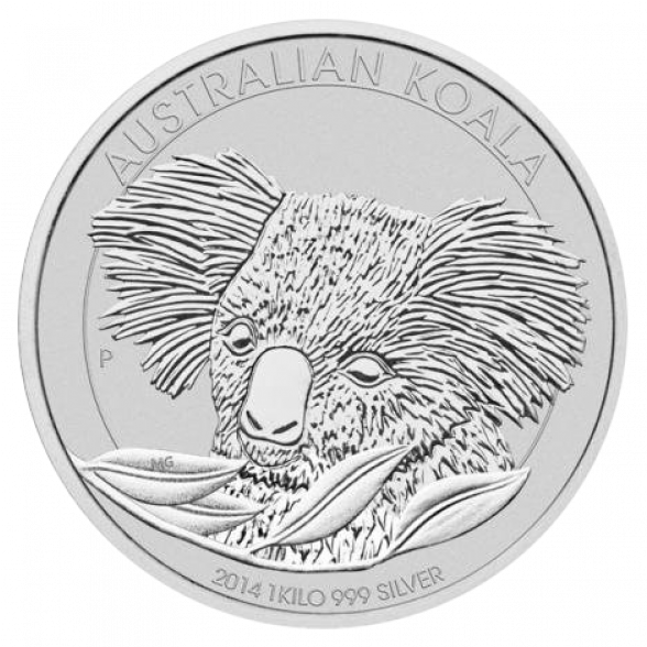 Australian Koala Silver Coin2014 PNG