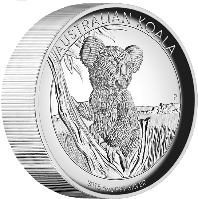 Australian Koala Silver Coin2015 PNG