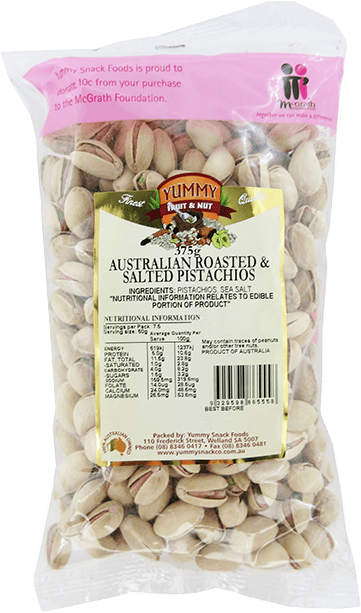 Australian Roasted Salted Pistachios Packaging PNG