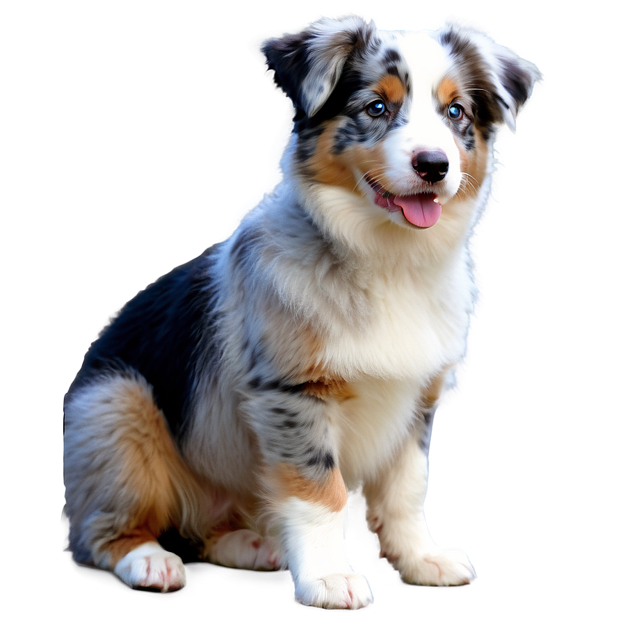 Australian Shepherd And Puppy Png Baf PNG