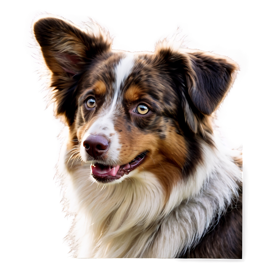 Australian Shepherd Close-up Png 06202024 PNG