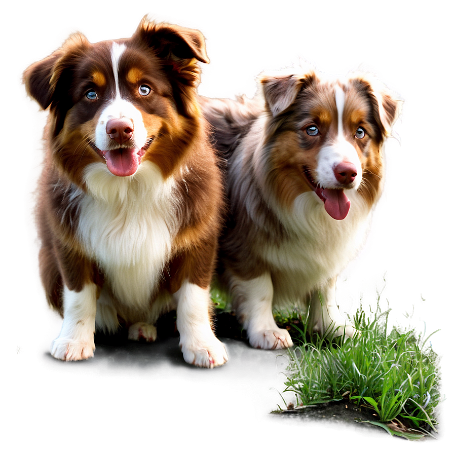 Australian Shepherd In Field Png Nia32 PNG