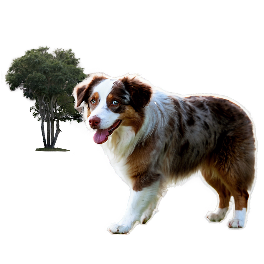 Australian Shepherd In Park Png 87 PNG