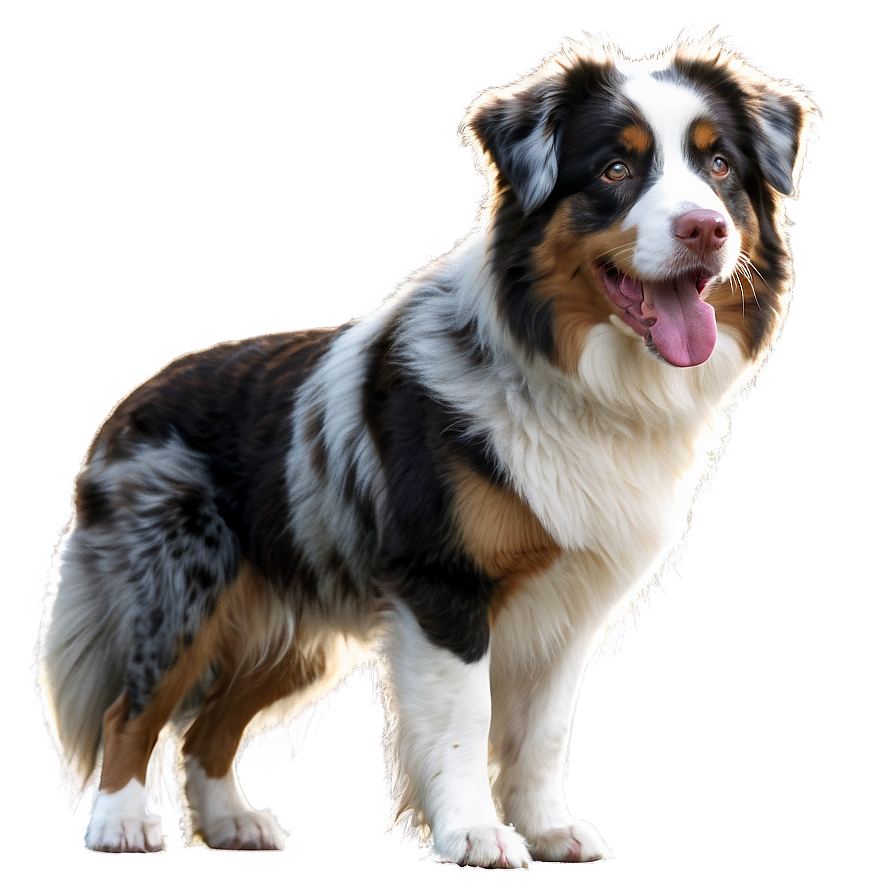 Australian Shepherd In Snow Png 06202024 PNG