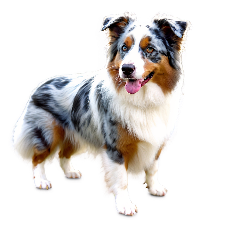 Australian Shepherd In Snow Png Awr86 PNG