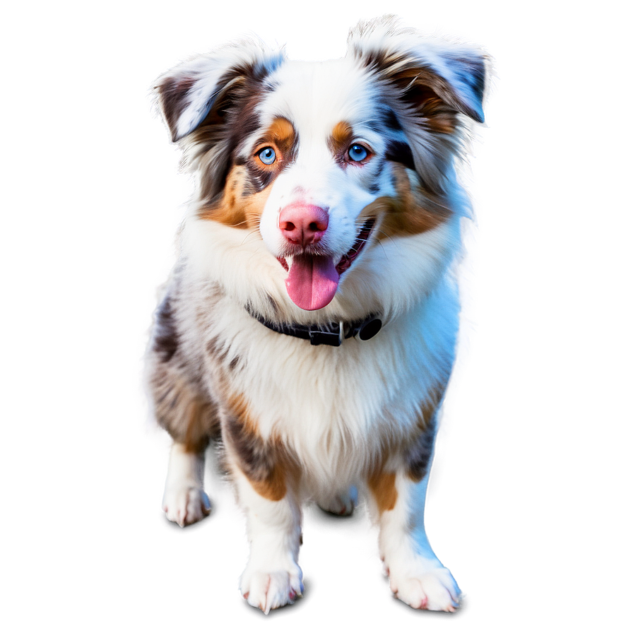 Australian Shepherd In Snow Png Xqx5 PNG