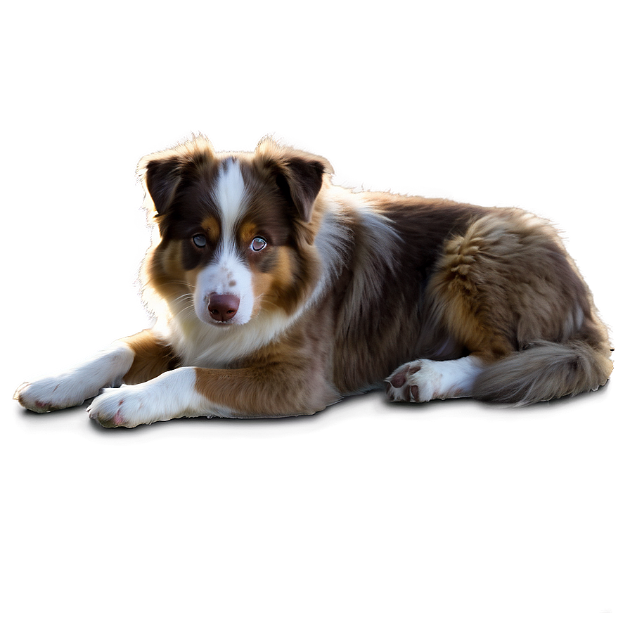 Australian Shepherd Laying Down Png Mpu PNG