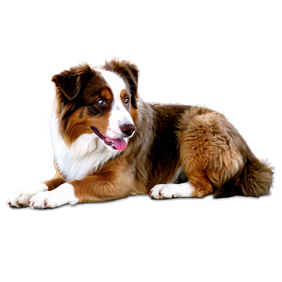 Australian Shepherd Sitting Png Ths51 PNG