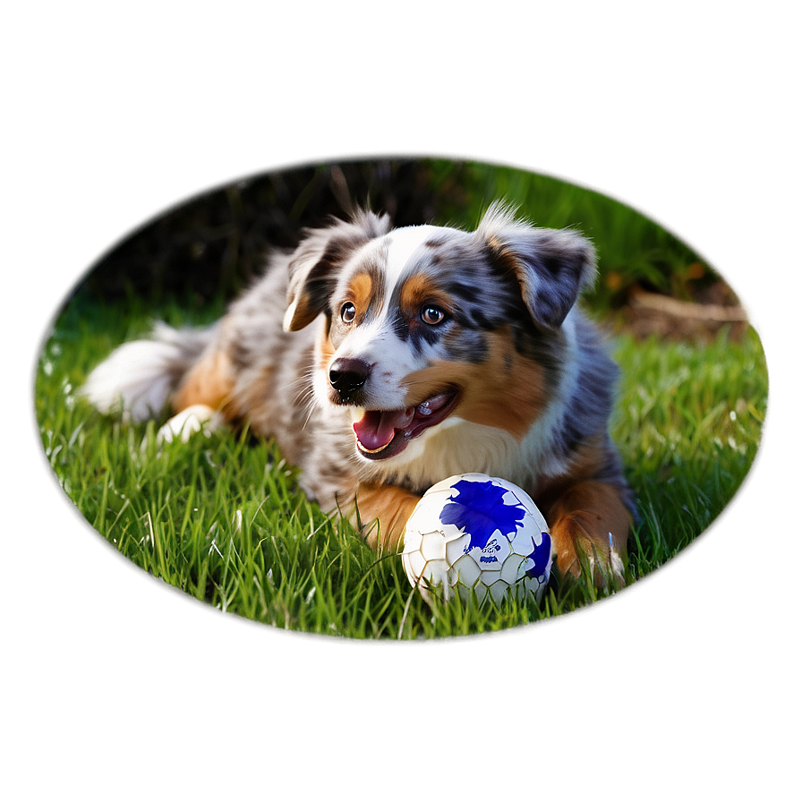 Australian Shepherd With Ball Png Xjb PNG