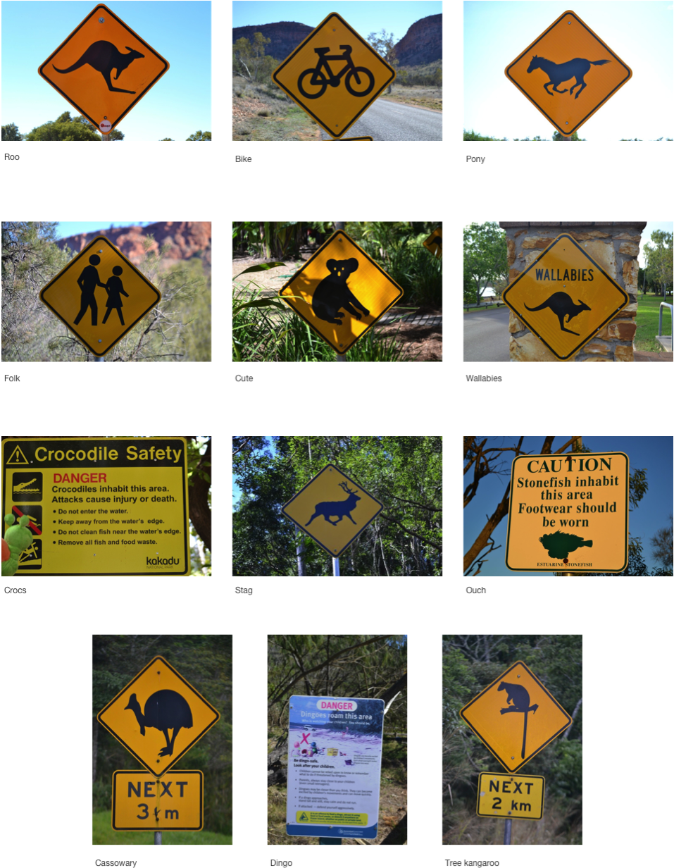 Australian Warning Signs Collage PNG