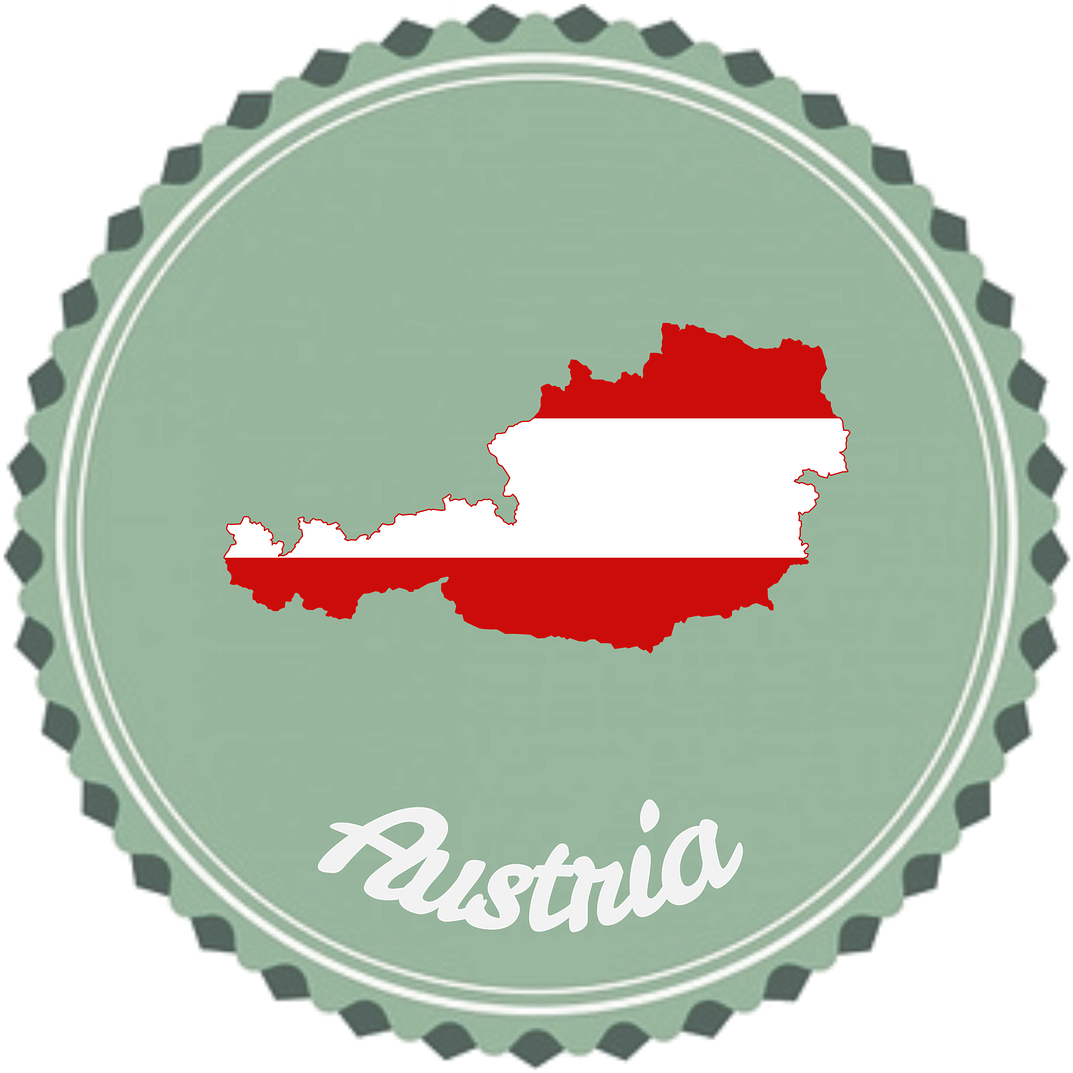 Austria Map Seal Graphic PNG