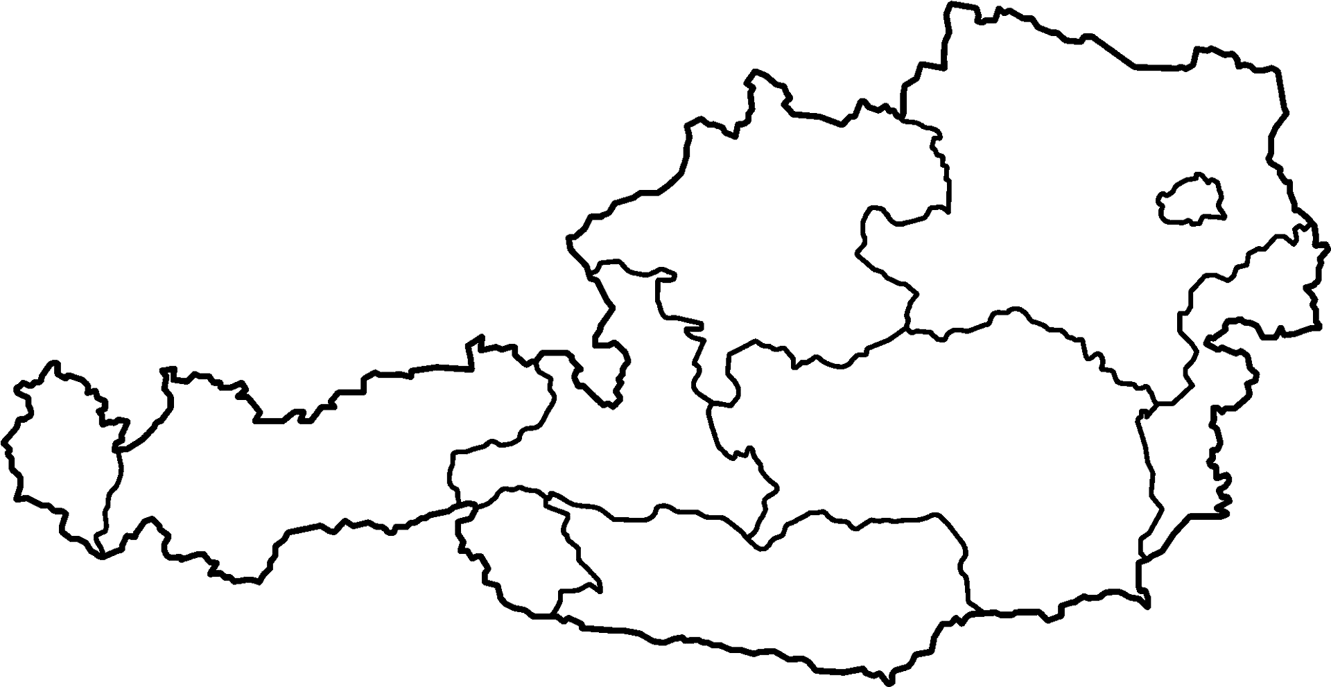 Austria Outline Map PNG