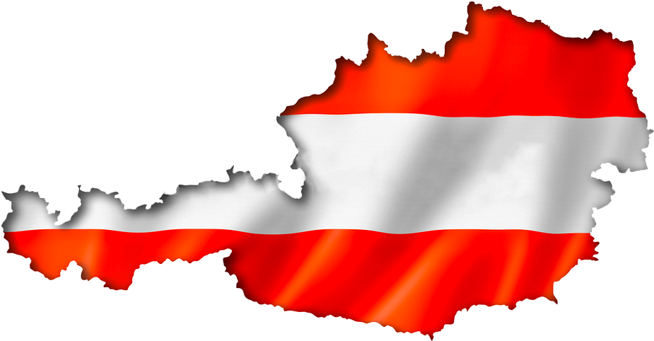 Austrian Flag Map Silhouette PNG