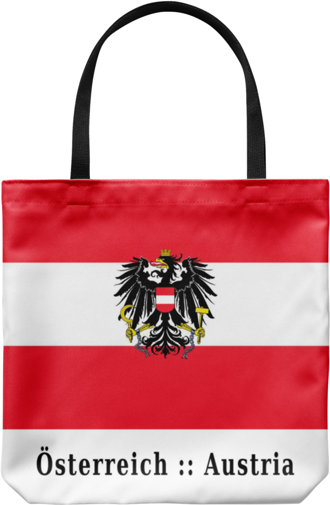 Austrian Flag Tote Bagwith Coatof Arms PNG