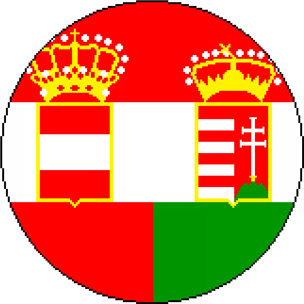 Austrian Hungarian_ Flag_ Pixel_ Art PNG