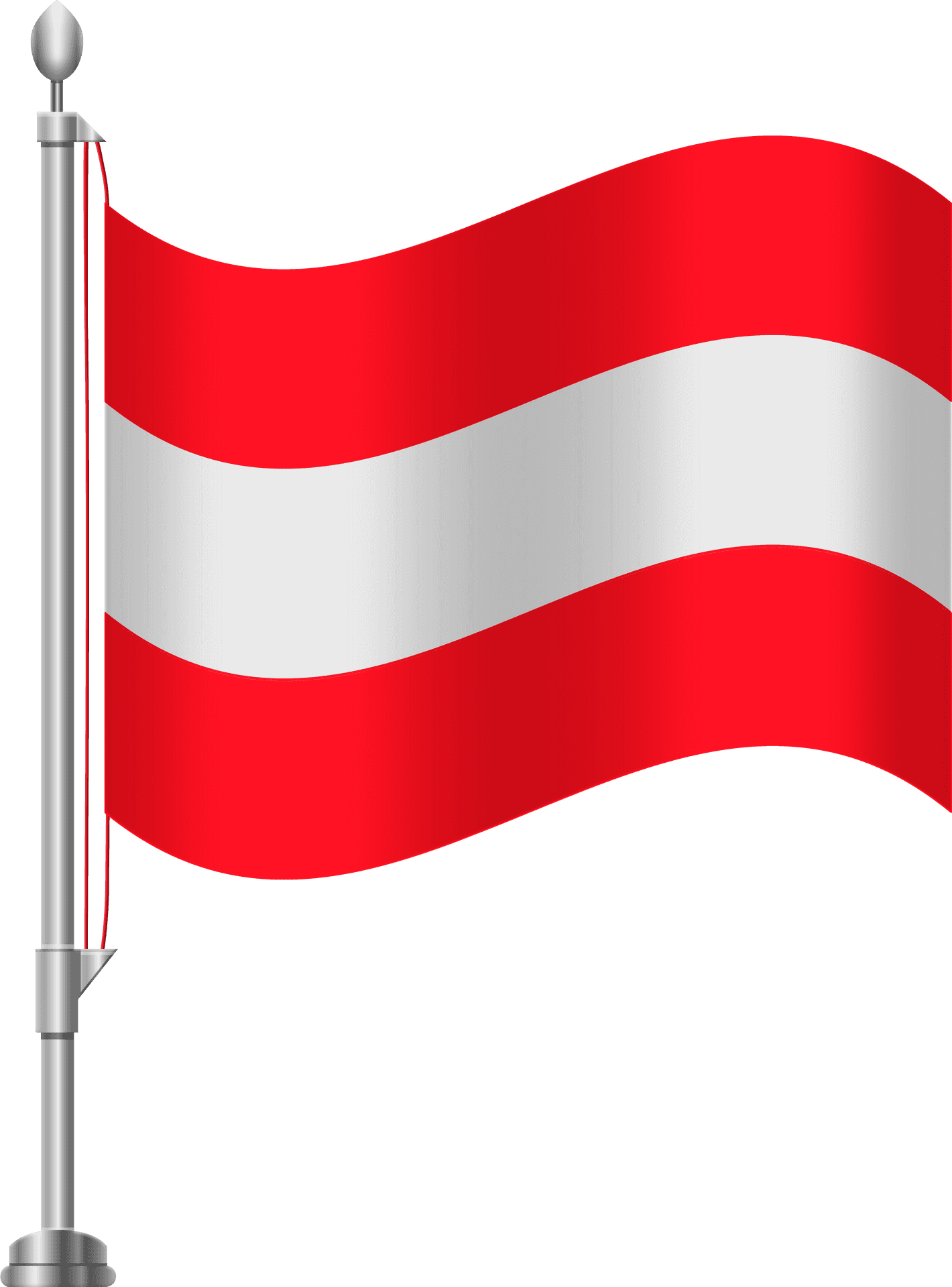 Austrian National Flag Waving PNG