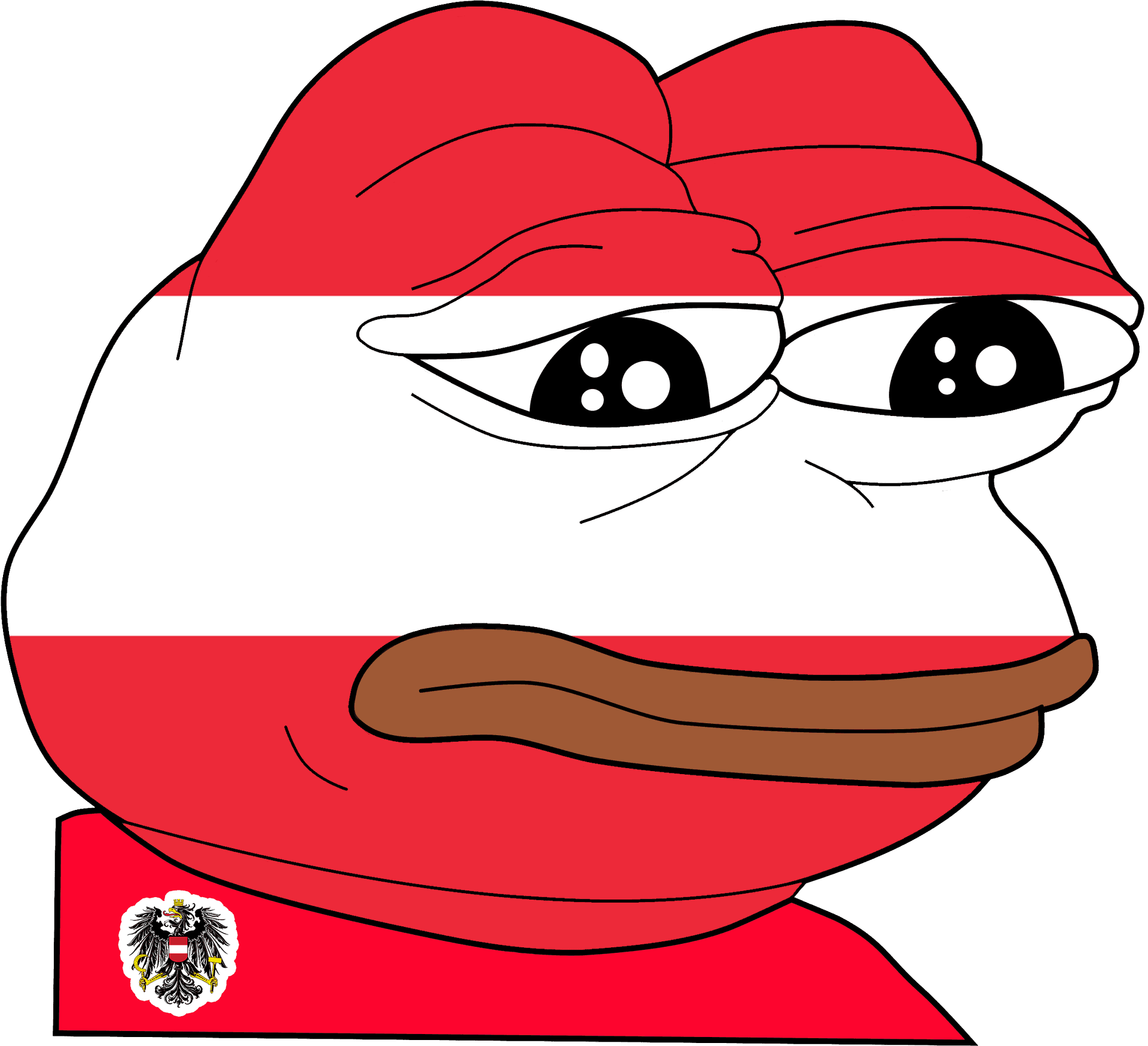 Austrian Pepe Meme Illustration PNG