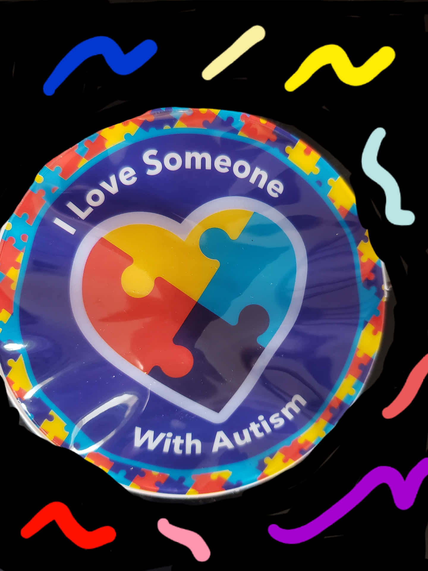 Text World Autism Awareness Month, Frame with Puzzle Pieces. Banner,  Wallpaper, Background for Flyer, Poster for Health Stock Photo - Image of  health, simple: 261614336