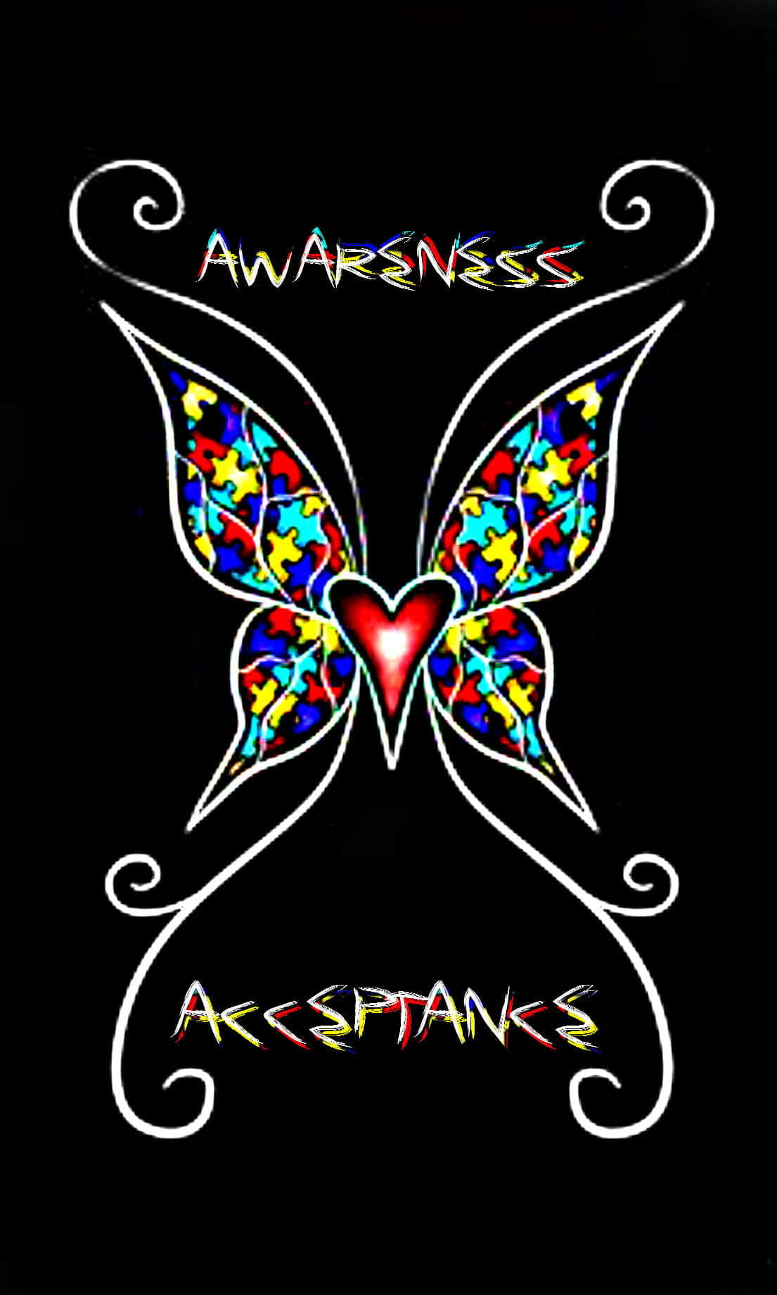 A Butterfly With The Word Awareness On It Wallpaper