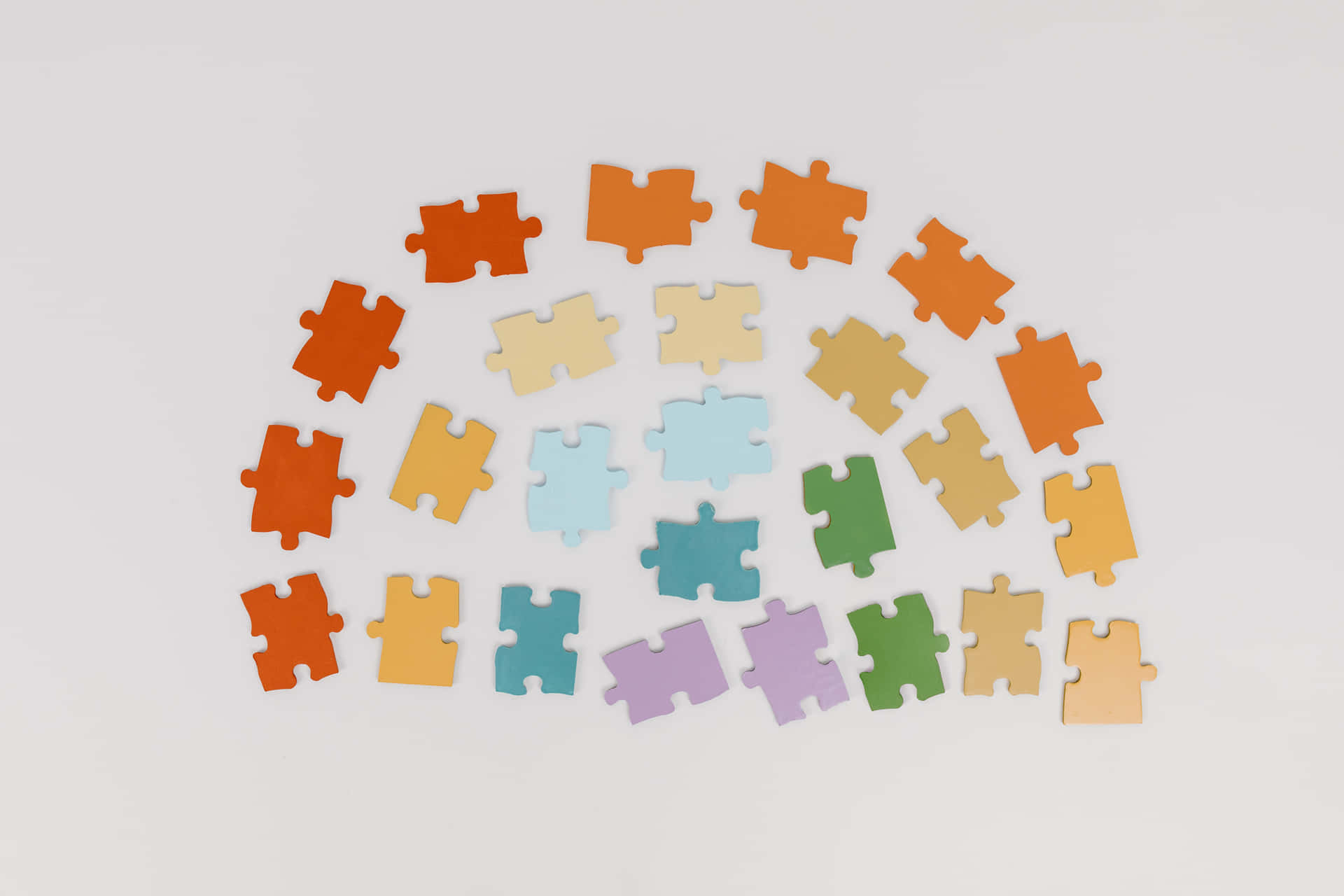 Rainbow Puzzle Pieces - Jigsaw Puzzle