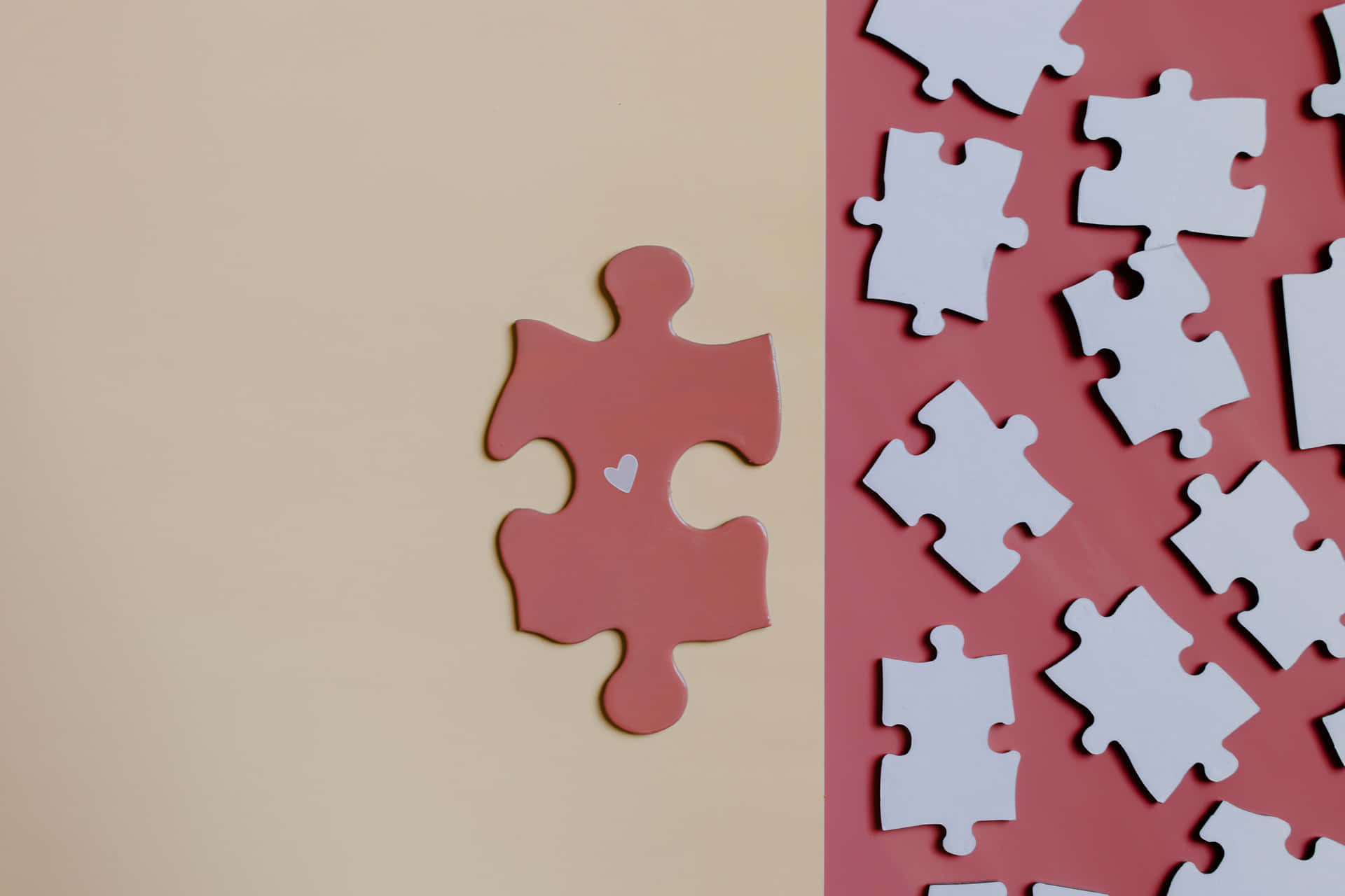 A Puzzle Piece Is Placed On A Wall