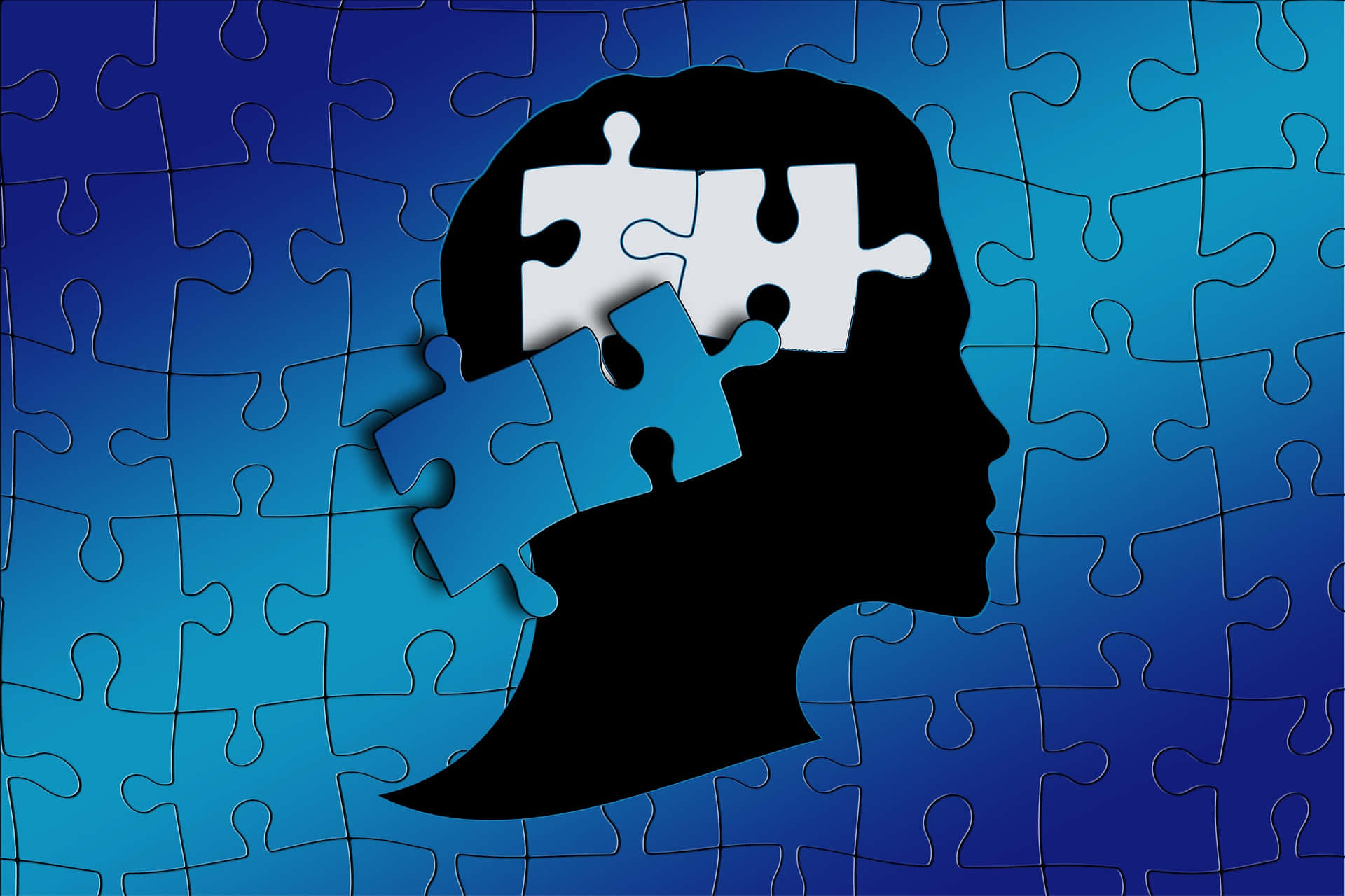Autism Blue And White Puzzles Wallpaper