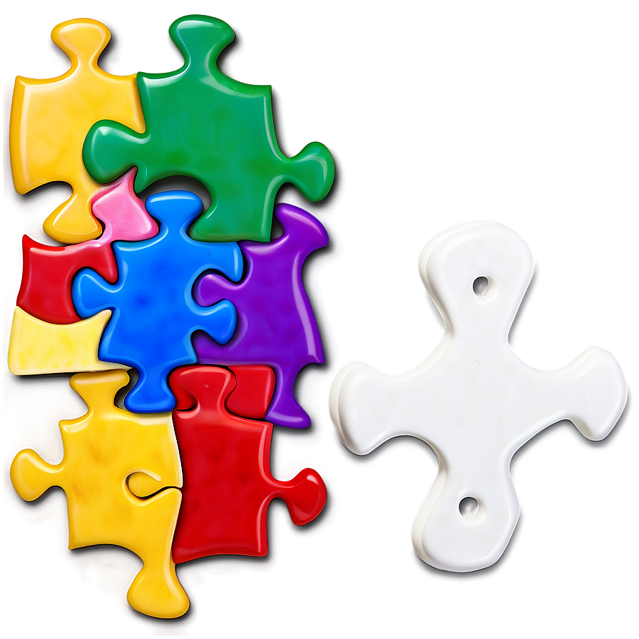 Autism Puzzle Piece C PNG