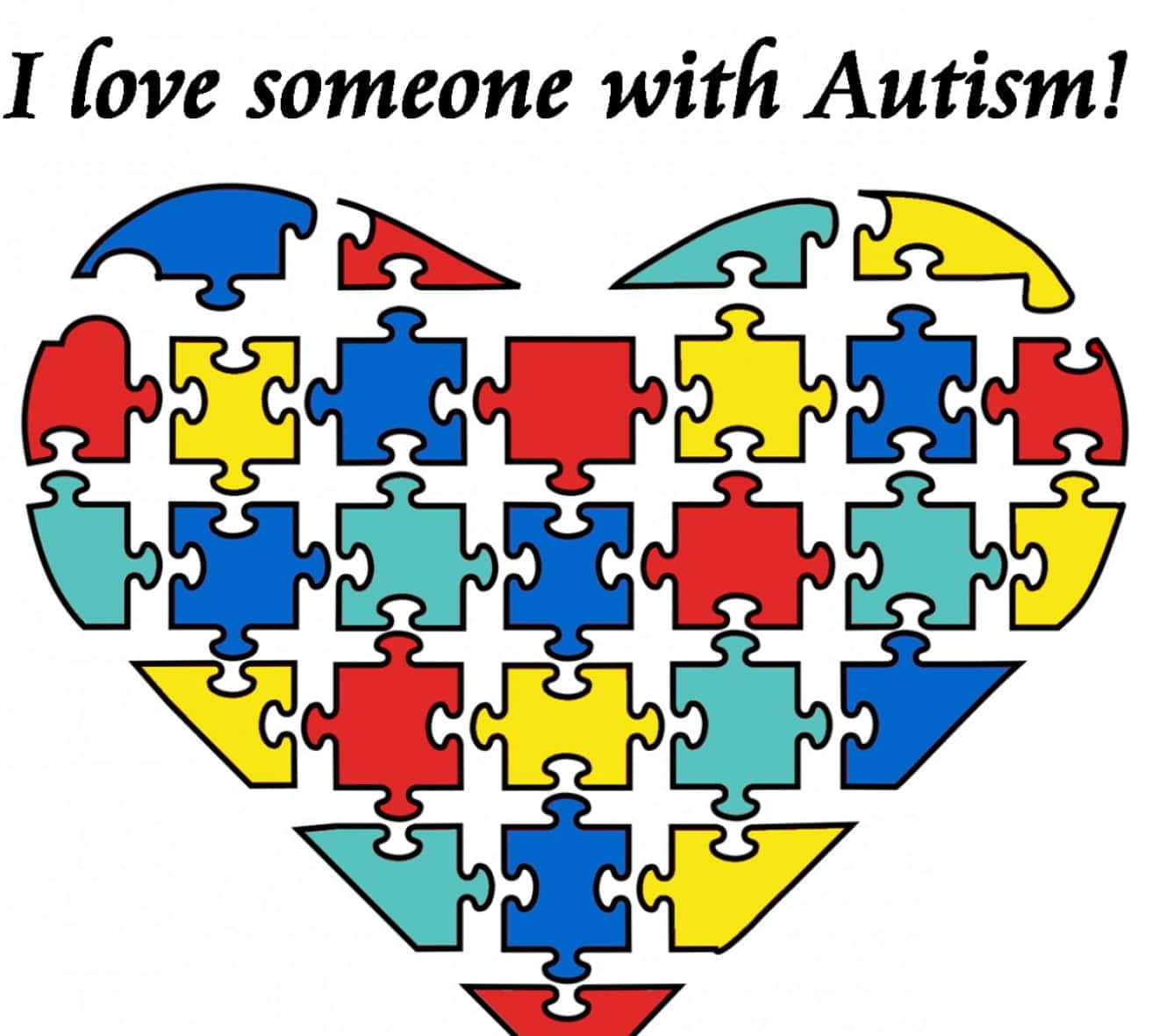 Jeg elsker nogen med autisme Wallpaper