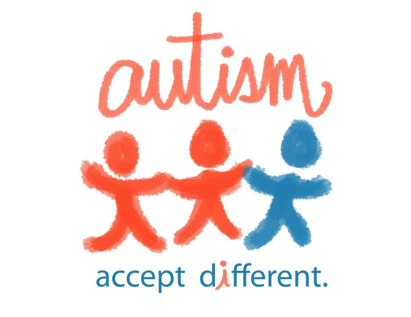 Autism Accepterar Olika Teckningar Wallpaper