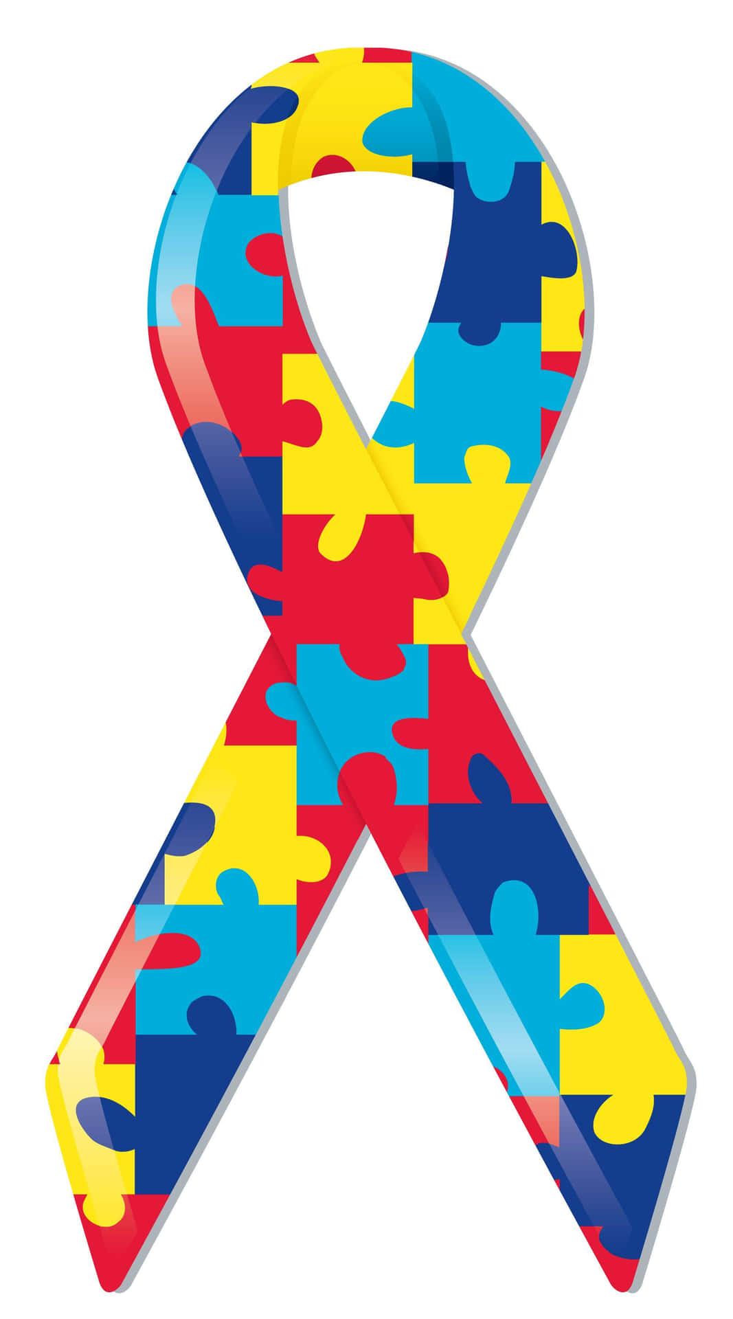 Autismpuzzle Ribbon: Autisms Pusselband. Wallpaper