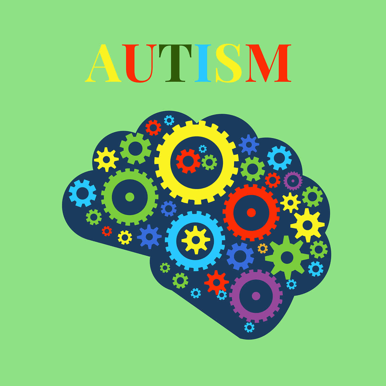 Autism Brain Gears Wallpaper