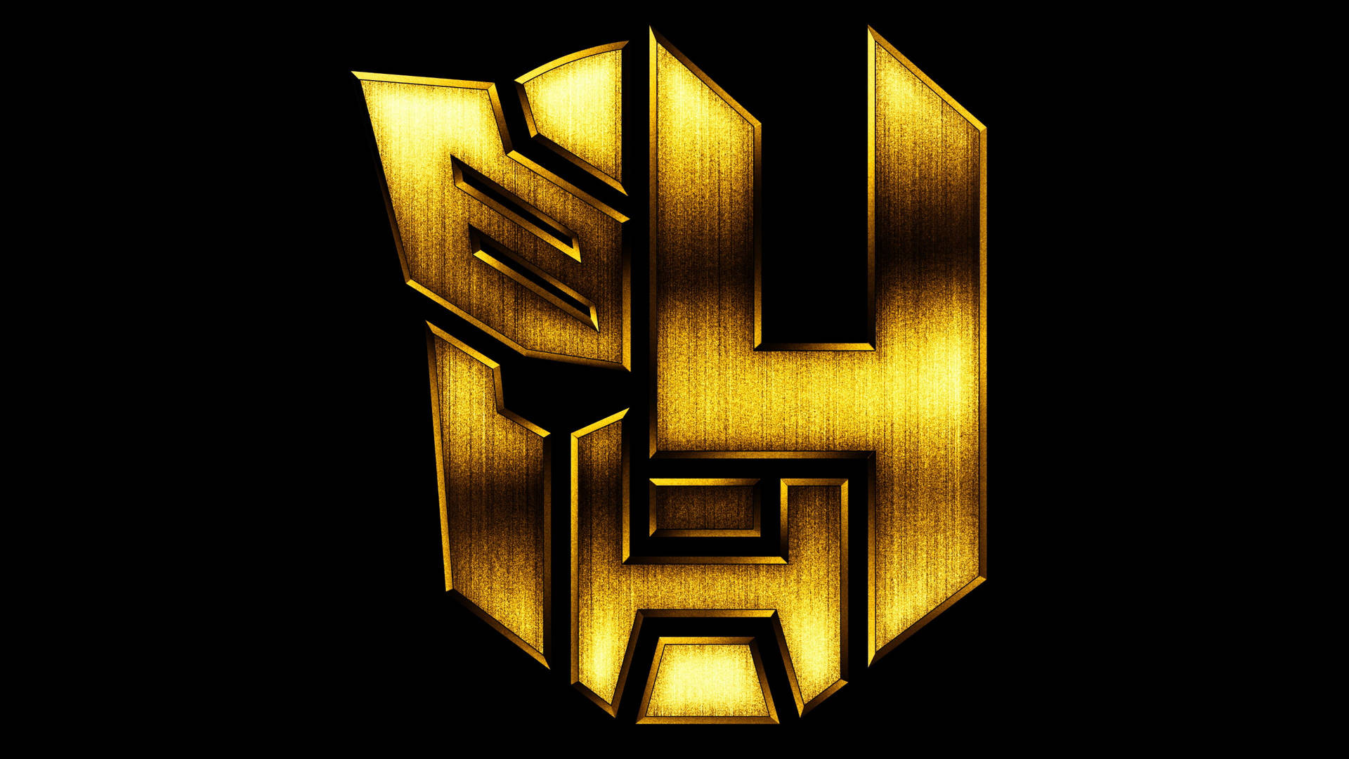 Logotipode Autobots En Negro Y Dorado Fondo de pantalla