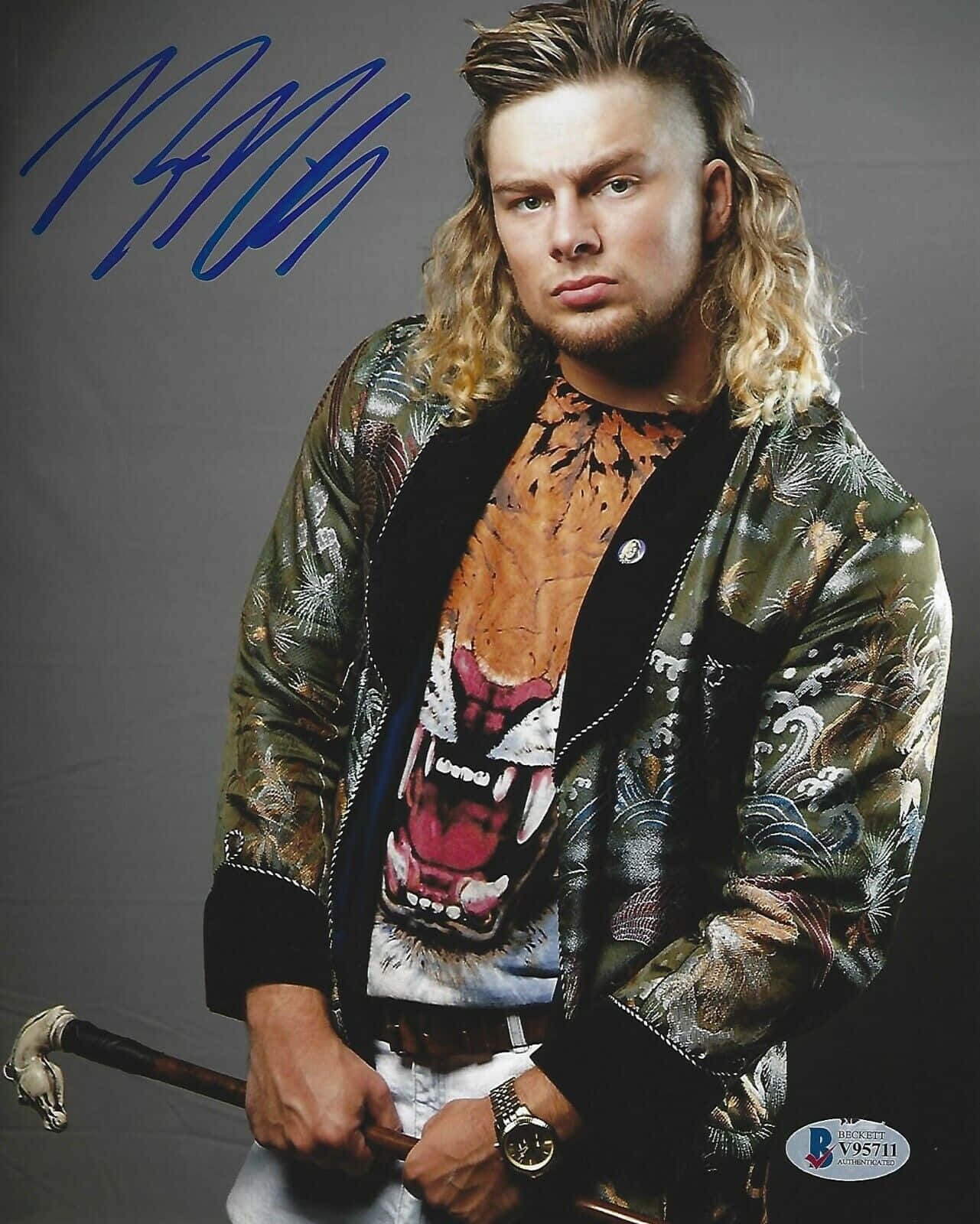 Autogrammfoto Des Wrestlers Brian Pillman Wallpaper
