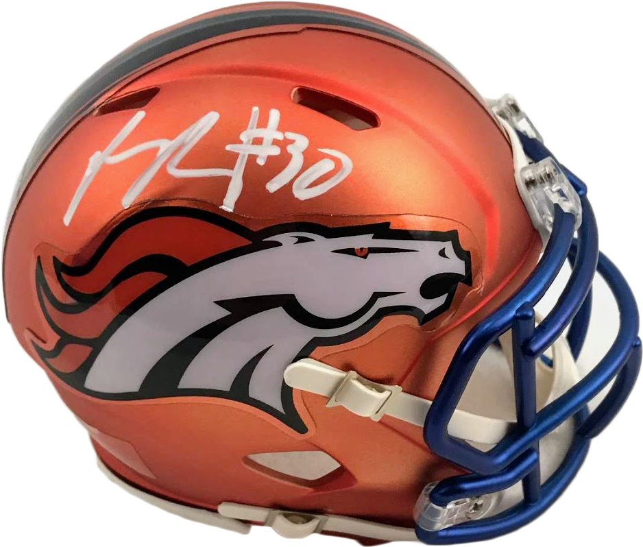 Autographed Denver Football Helmet PNG