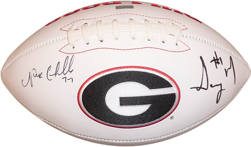 Autographed Georgia Bulldogs Football PNG