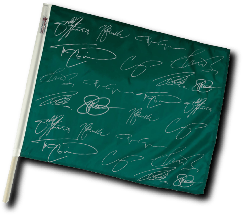 Autographed Green Flag PNG