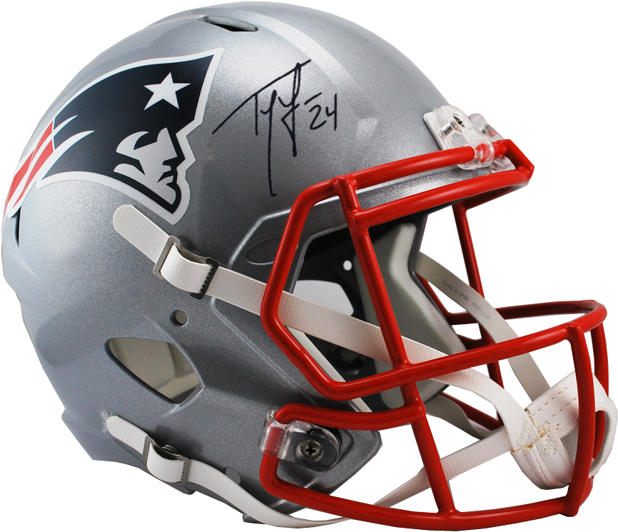 Autographed Patriots Football Helmet PNG
